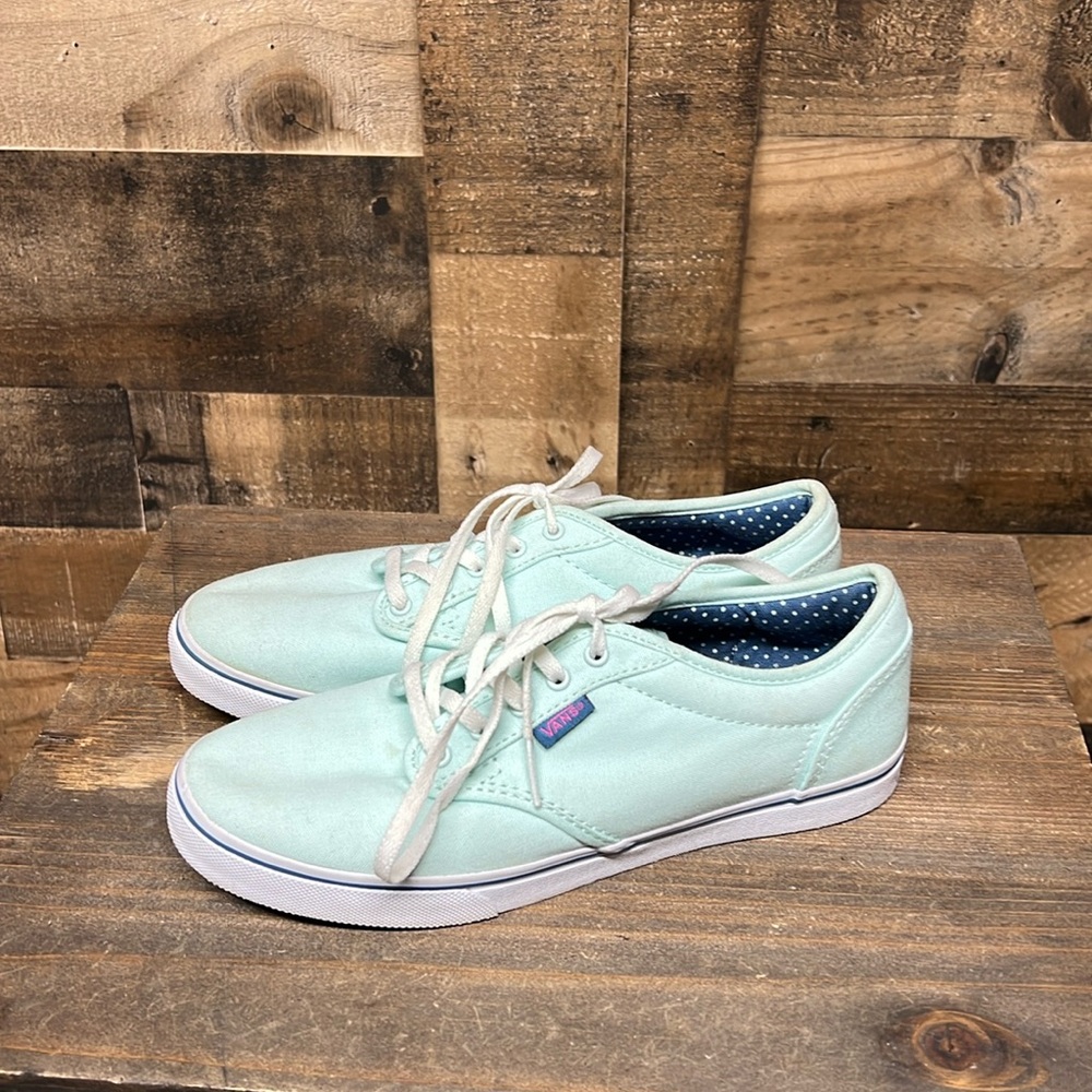 Vans Off The Wall Low Top Mint Green Sneakers Women's Size 6.5
